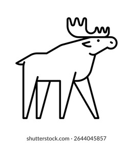 Logotipo Moose. Design de ícones. Elementos do modelo
