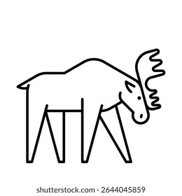 Logotipo Moose. Design de ícones. Elementos do modelo