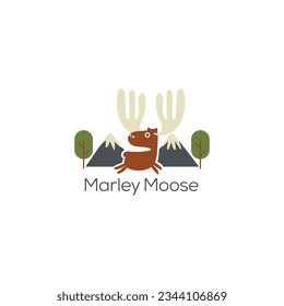 Moose Logo, playful, funy, fun, vector