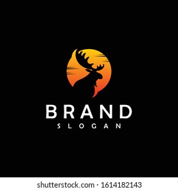 Moose Logo Template vector Illustration