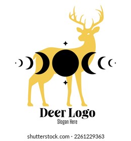 Moose logo vector design illustration, deer logos concept