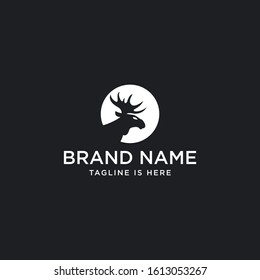 moose logo vector icon illustration template