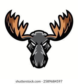 Moose Mascot Logo  Powerful and Bold Animal Emblem. 