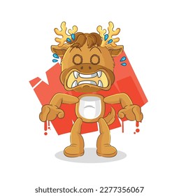 the moose monster vector. cartoon character
