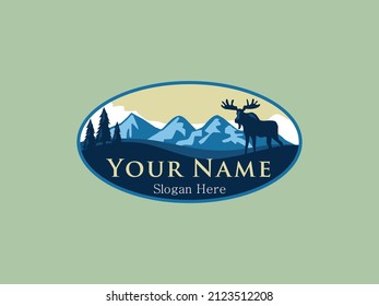 moose mountain forest treenatural logo