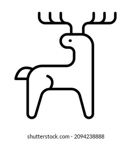 Moose Outline Icon Animal Vector