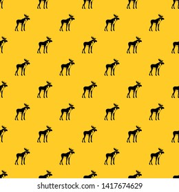 Moose pattern seamless vector repeat geometric yellow for any design