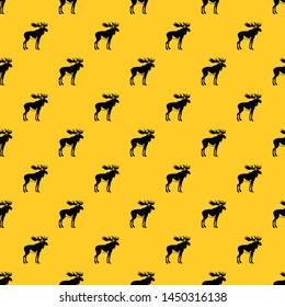 Moose pattern seamless vector repeat geometric yellow for any design