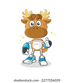 the moose robot character. cartoon mascot vector