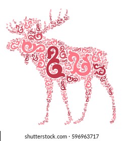 moose shape vector design illustration
