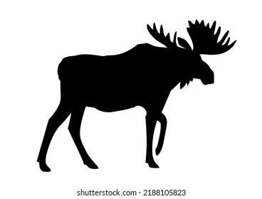 moose silhouette in black color