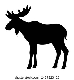 moose silhouette vector of illustration