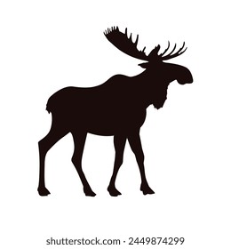 Moose silhouette - vector illustration	