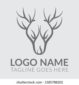Moose symbol | vector illustration |Moose Face Logo Design |