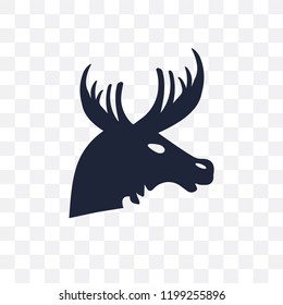 Moose transparent icon. Moose symbol design from Animals collection. Simple element vector illustration on transparent background.