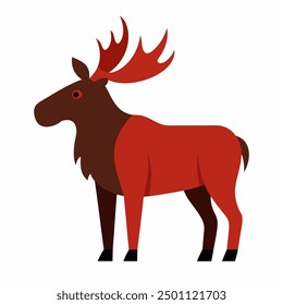 A Moose vector art illustration