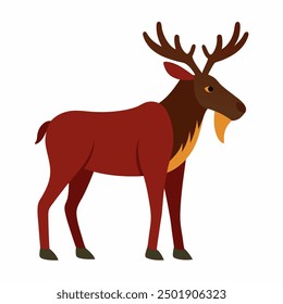 A Moose vector art illustration