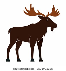 A Moose vector art illustration