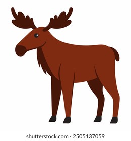 A Moose vector art illustration