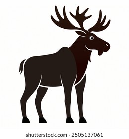 A Moose vector art illustration