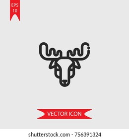 Moose vector icon, illustration symbol