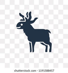 Moose vector icon isolated on transparent background, Moose transparency concept can be used web and mobile