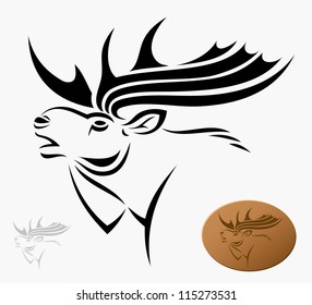 Moose - vector illustration