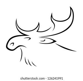Moose - vector illustration