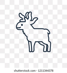 Moose vector outline icon isolated on transparent background, high quality linear Moose transparency concept can be used web and mobile