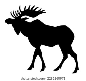 moose vector silhouette black one