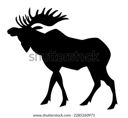 moose vector silhouette black one