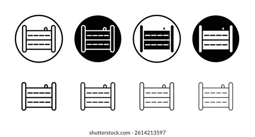 Moot hall icon Black and white outline vector