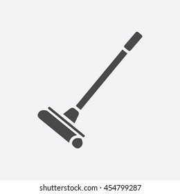 Mop black icon. Illustration for web and mobile.