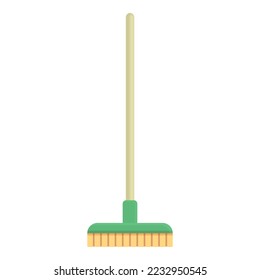 Mop brush icon cartoon vector. Clean tool. House equipment