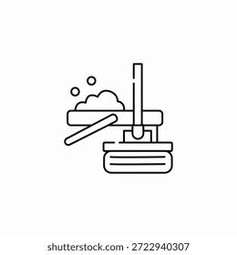 Vector de signo de burbujas de cubo de fregona