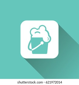 mop bucket icon. for cleaning
