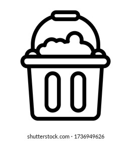 Mop Bucket Icon Design Vector Illustration