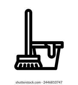 mop bucket icon or logo isolated sign symbol vector illustration - high quality black style vector icons
