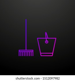Mop and bucket nolan icon. Elements of cleaning set. Simple icon for websites, web design, mobile app, info graphics