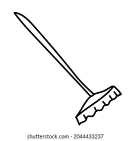 mop cleaning element broom for washing the floor handdraw doodle style