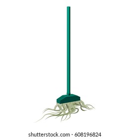 Mop for cleaning floor icon. Cartoon illustration of mop for cleaning floor vector icon for web