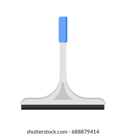 Mop for cleaning window isolated icon in flat style. House cleaning tool, housework supplies vector illustration