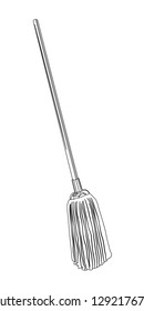 mop contour vector illustration isolated