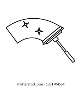 mop coronavirus object line icon