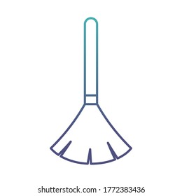 mop degraded line style icon design, Cleaning service wash home and hygiene theme Vector illustration