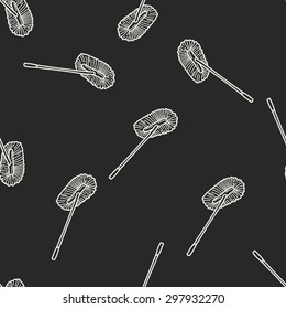 mop doodle seamless pattern background