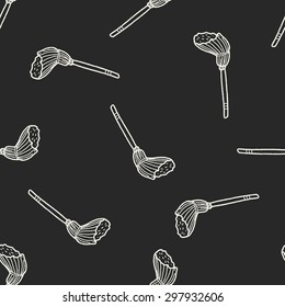 mop doodle seamless pattern background