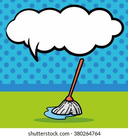 mop doodle, speech bubble