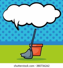 mop doodle, speech bubble
