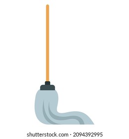 mop flat clipart vector illustration